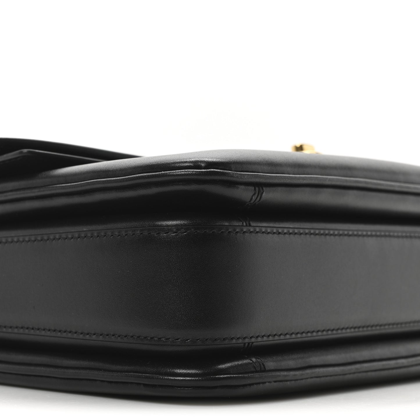 Classic Calfskin Medium Lady Flap Bag Black