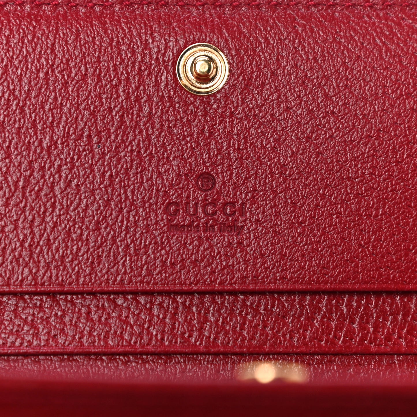 GG Supreme Monogram Tian Card Case Beige Multicolor Red