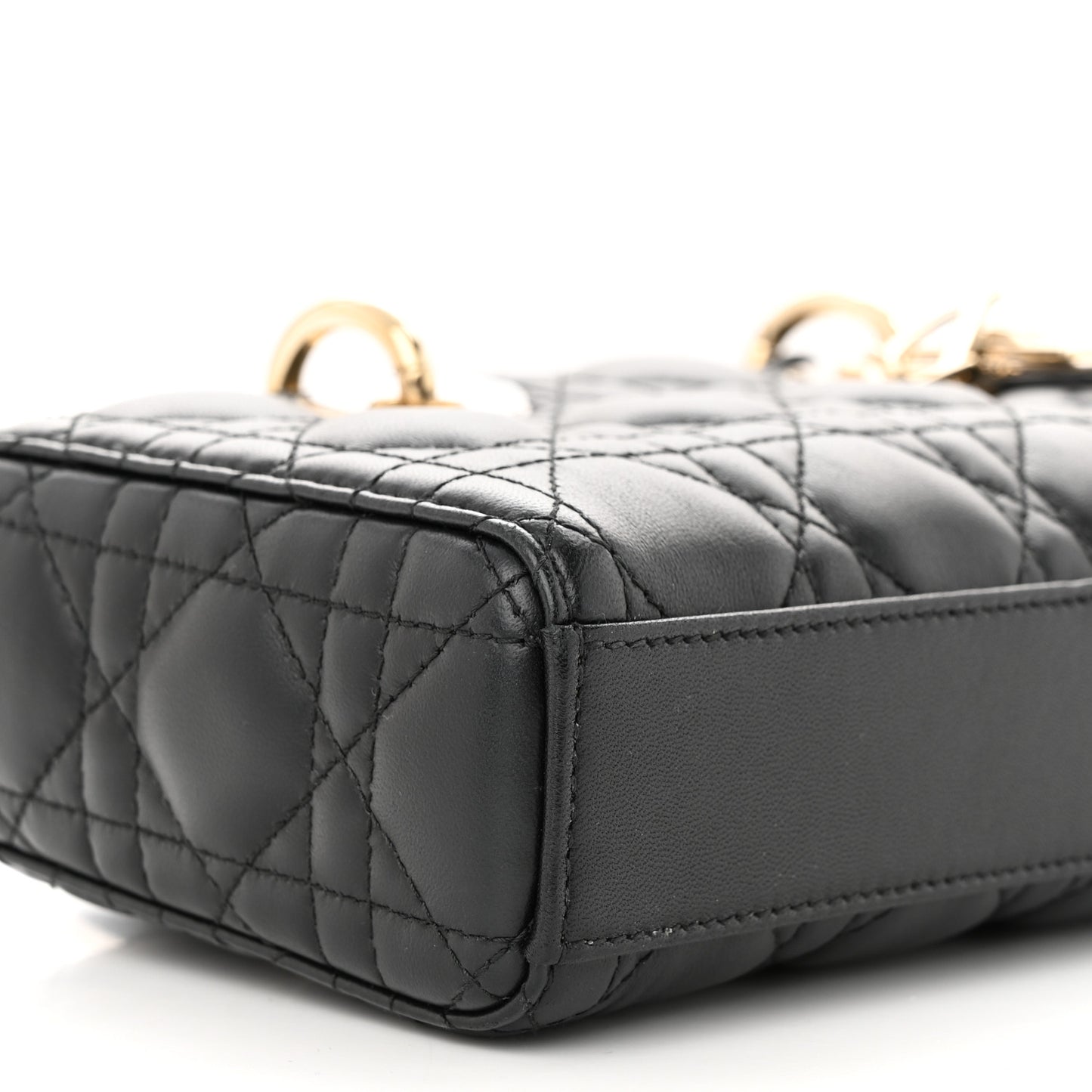 Lambskin Cannage Small Lady D-Joy Black