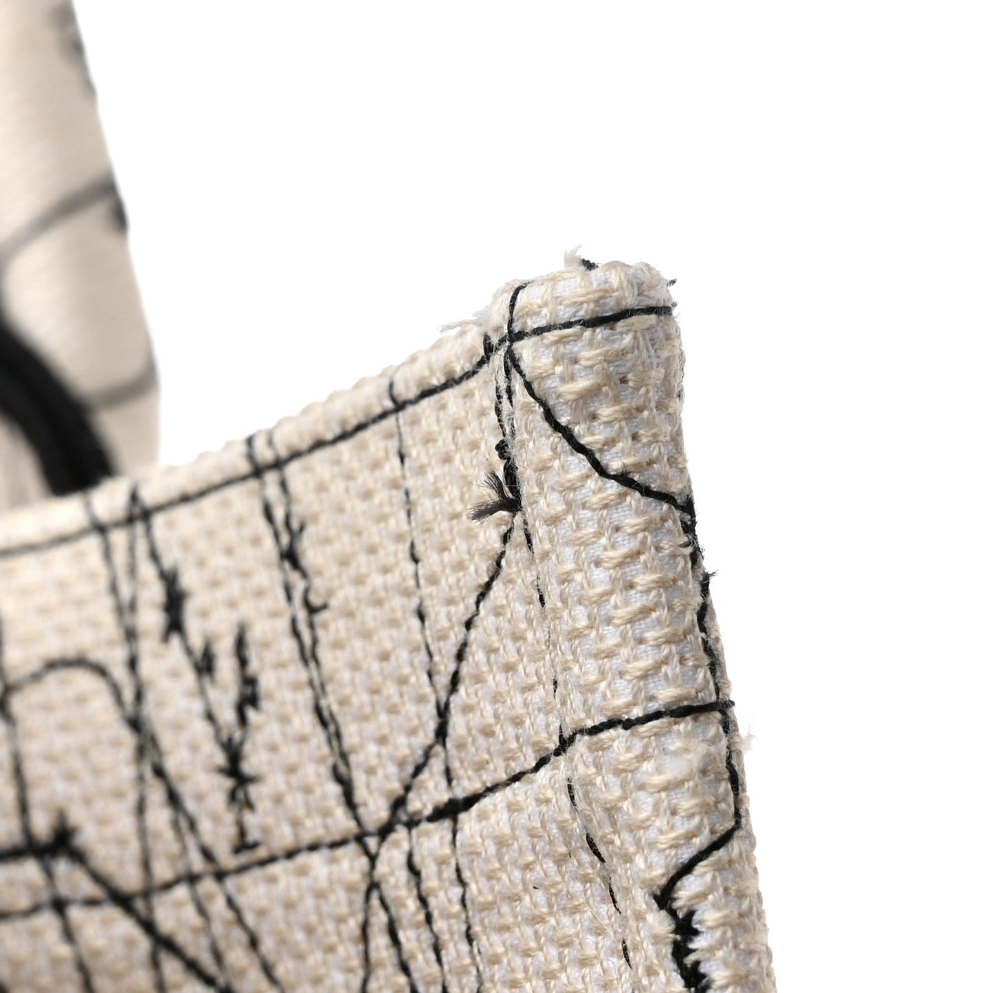 Canvas Embroidered Large Zodiac Book Tote Latte Multicolor