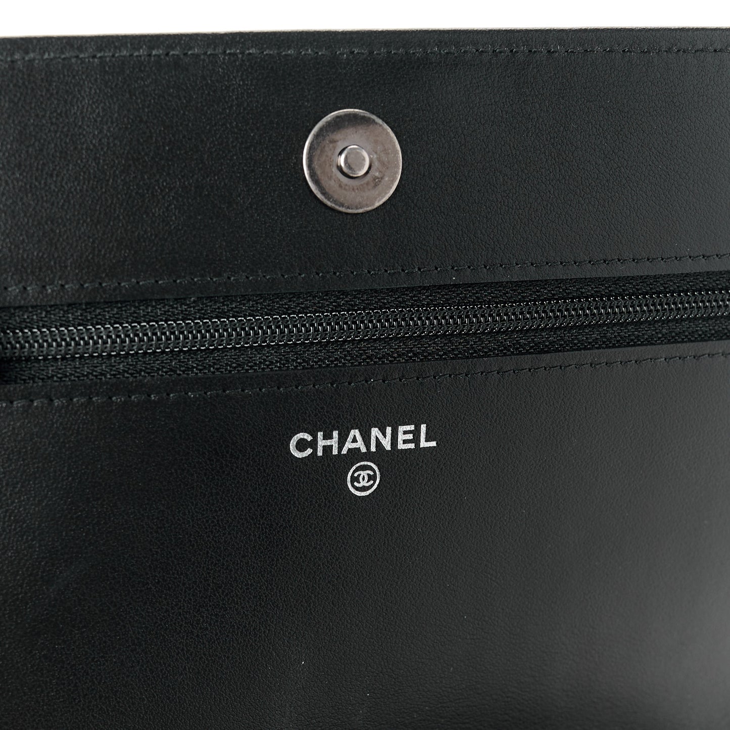Caviar Quilted Boy Wallet On Chain WOC Black