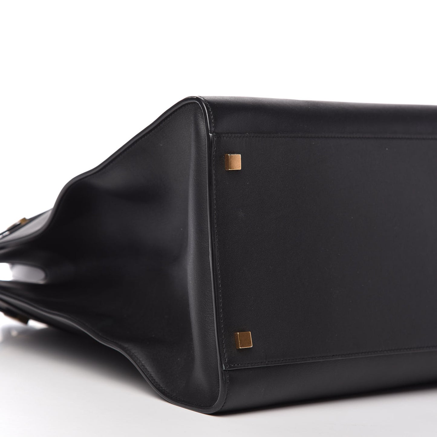 Calfskin Large Manhattan Shopper Tote Black