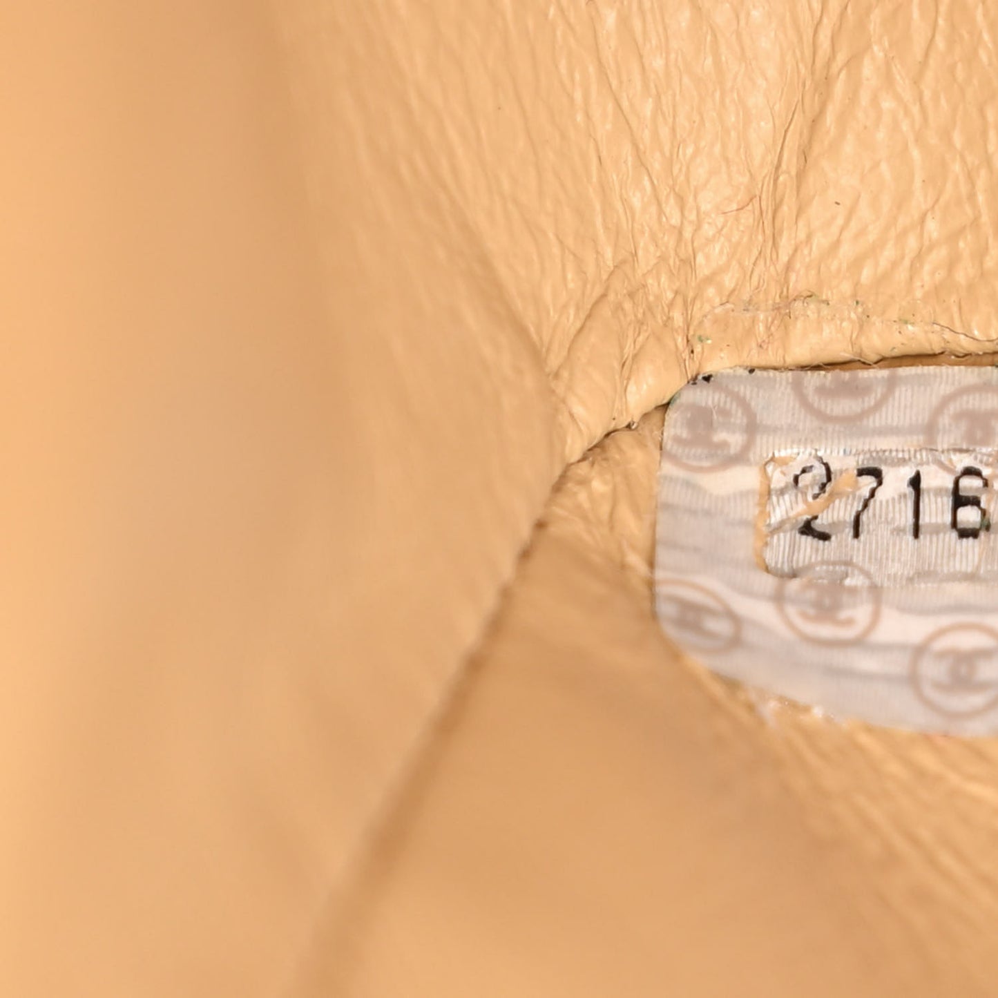 Lambskin Quilted Small Single Flap Beige