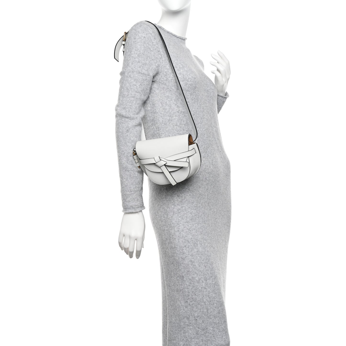 Calfskin Mini Gate Belt Bag Kaolin