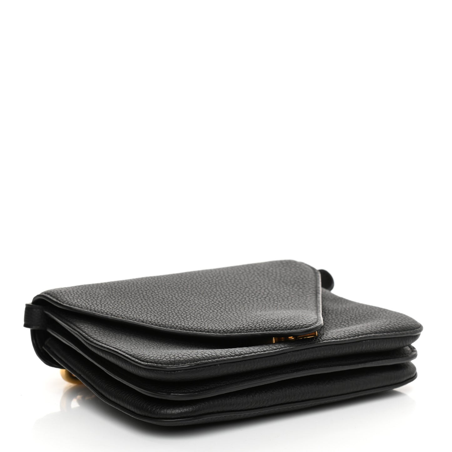 Calfskin Mount Envelope Bag Black
