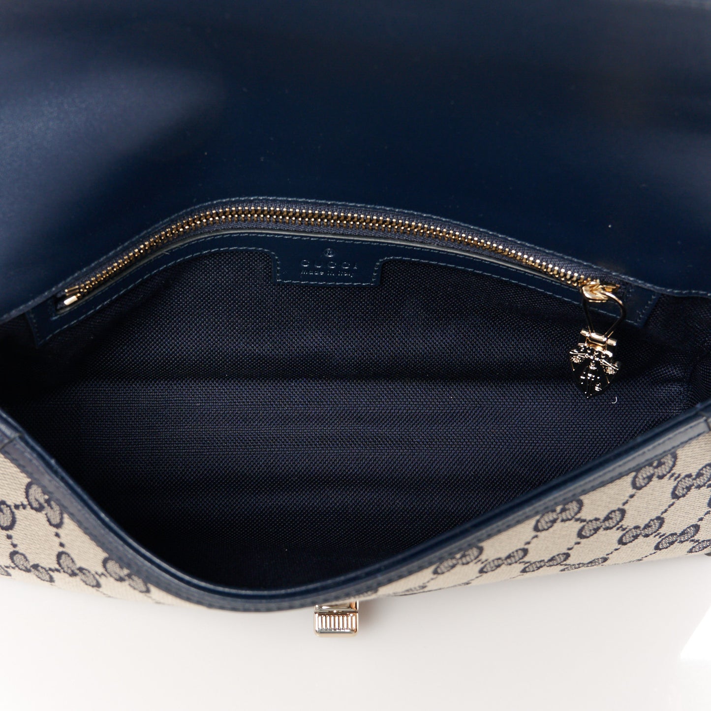 GG Monogram Small Luce Shoulder Bag Beige Blue