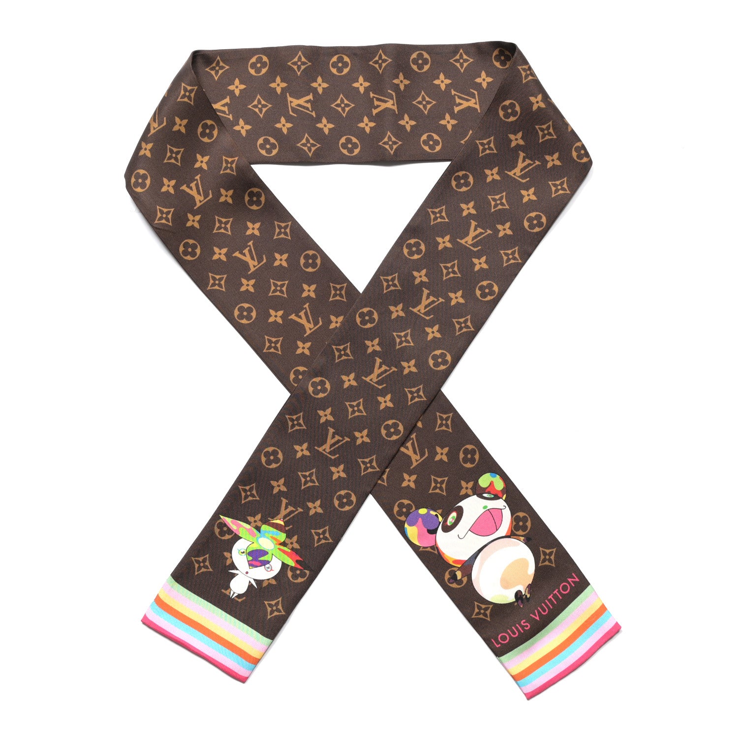Louis Vuitton LV X TM Silk Monogram Superflat Character Bandeau