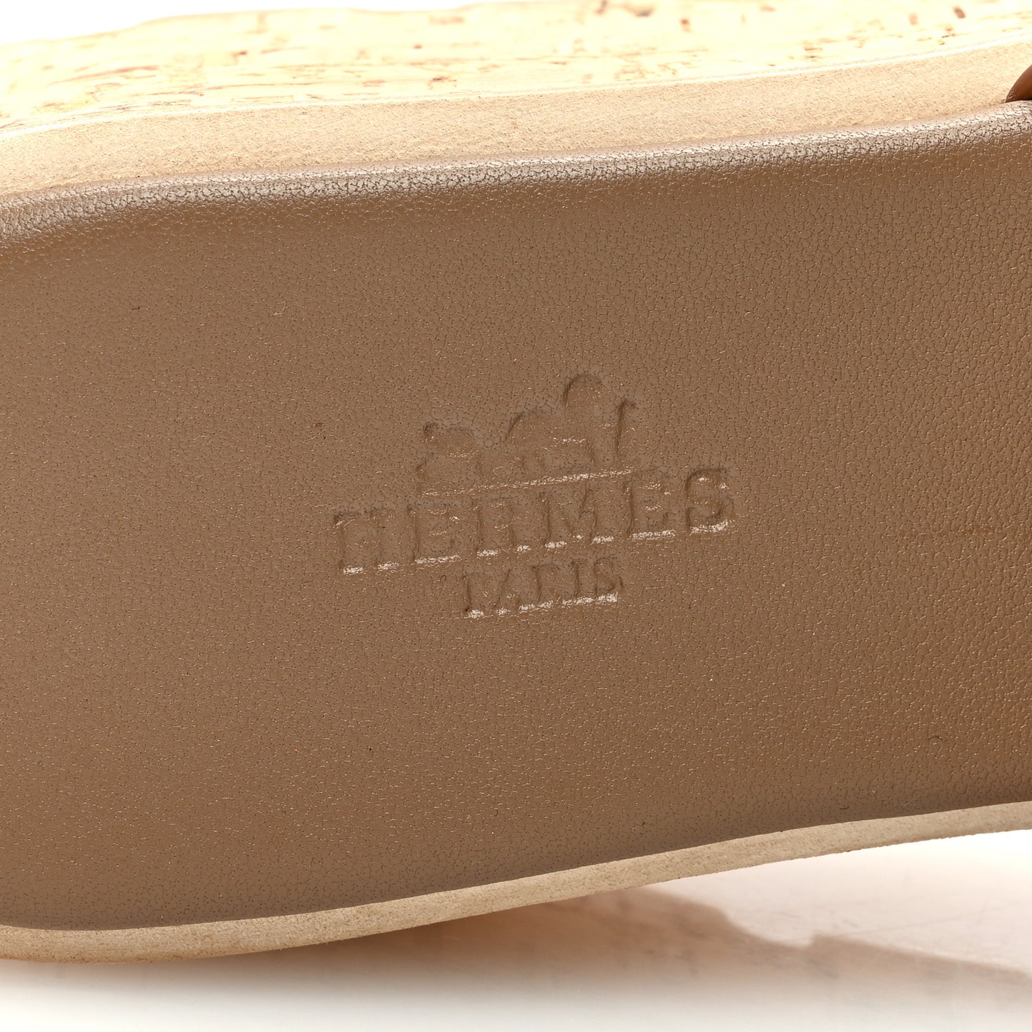 Calfskin Cork Eze 30 Sandals 37 Marron Glaise