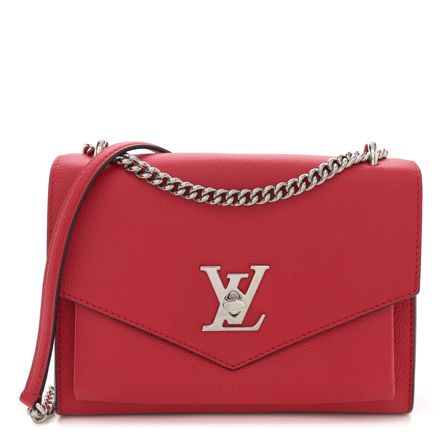 Soft Calfskin Mylockme Chain Bag BB Rubis