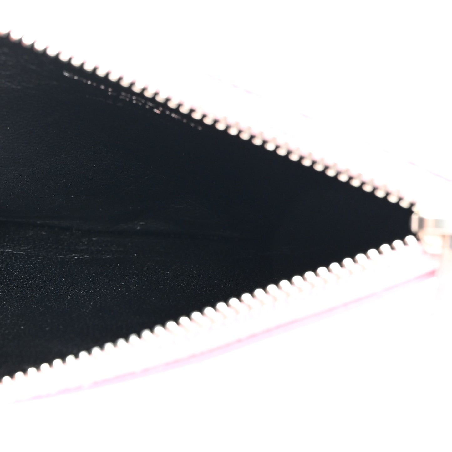 Metallic Calfskin Monogram Fragments Zippered Card Case Vegas Pink