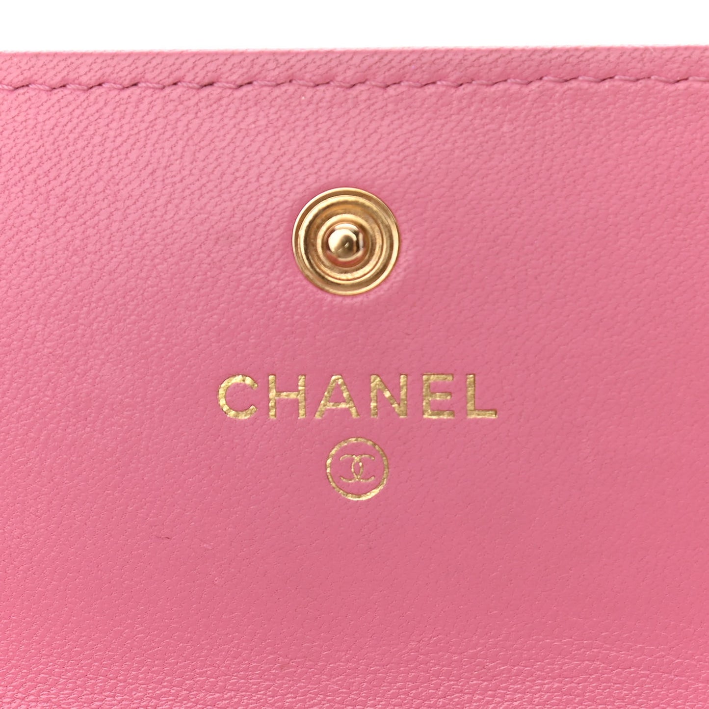 Lambskin Quilted Chanel 19 Flap Wallet Pink