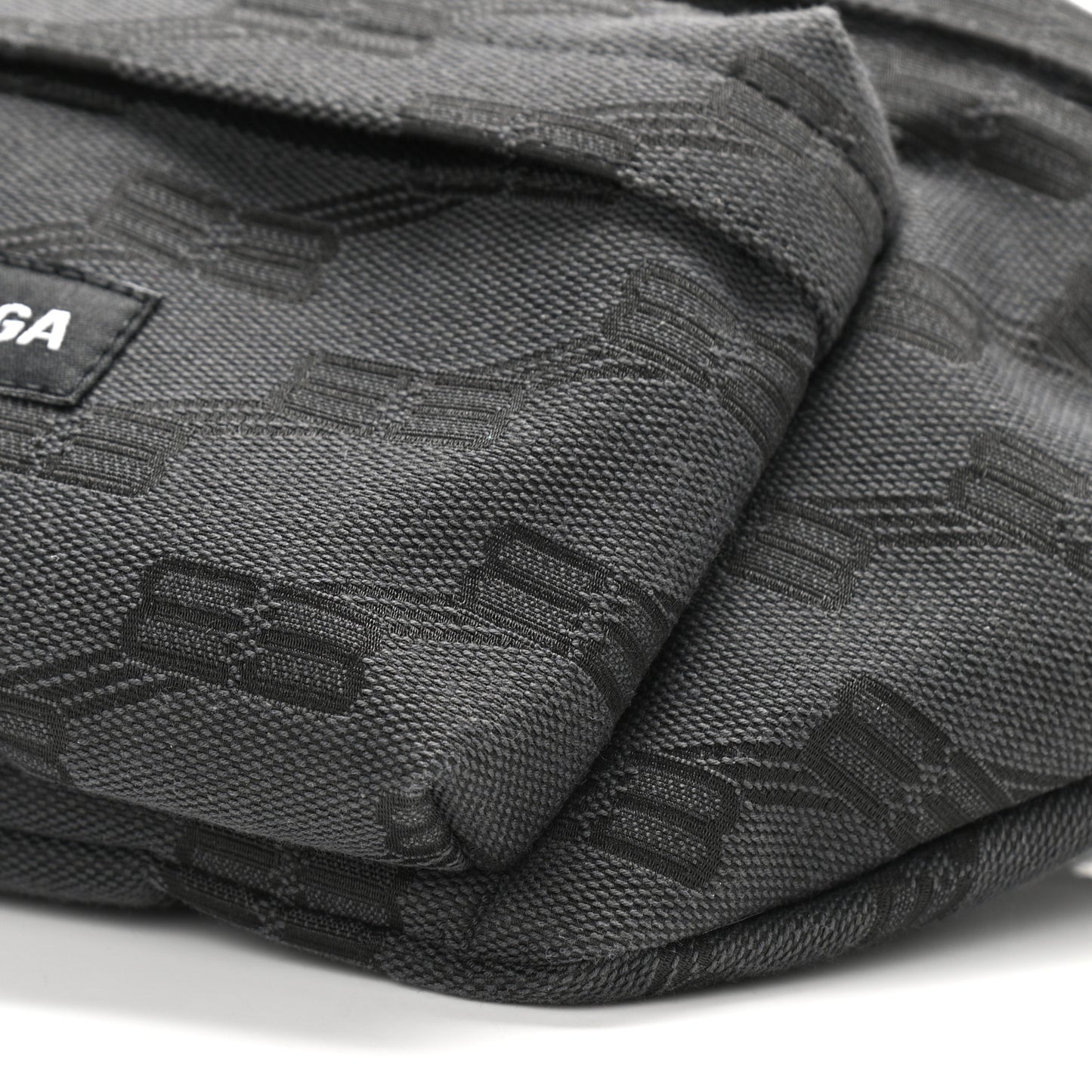 Canvas BB Monogram Medium Signature Beltpack Black