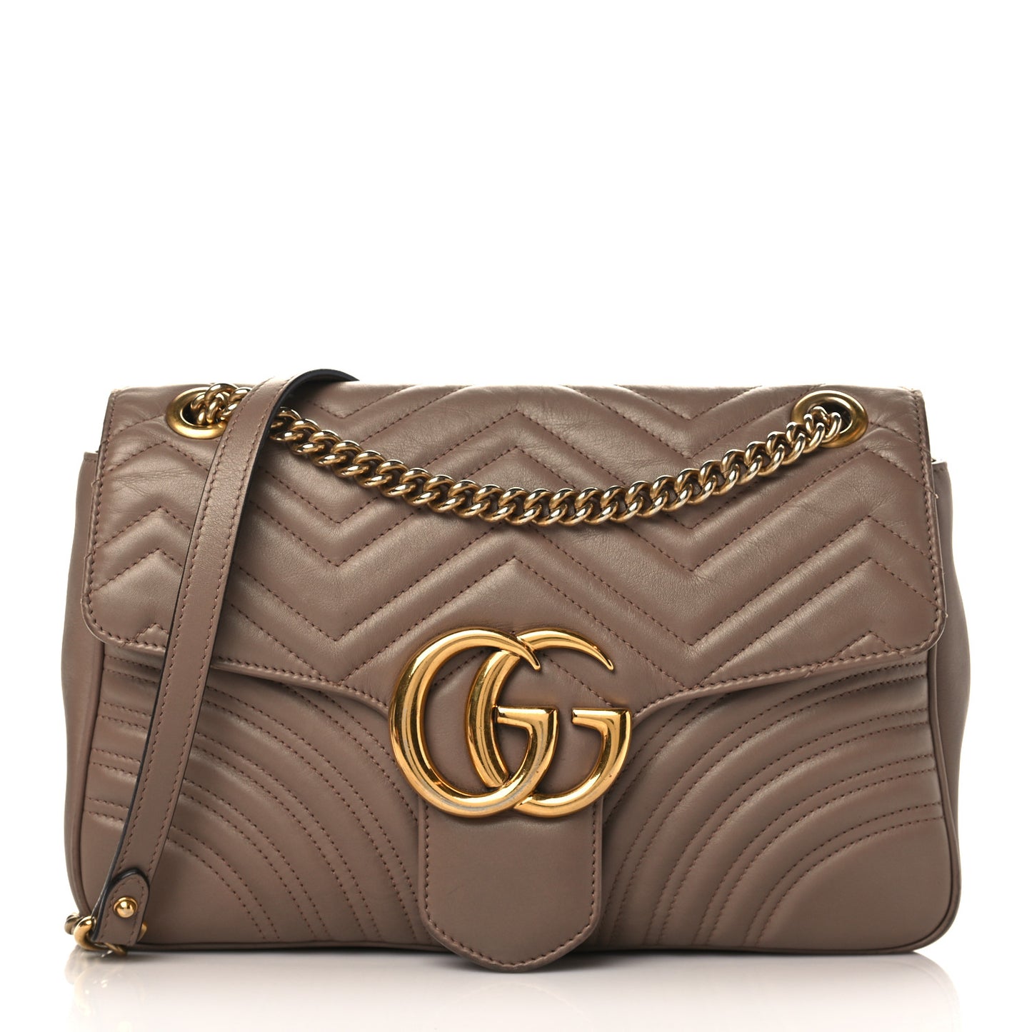 Calfskin Matelasse Medium GG Marmont Shoulder Bag Porcelain Rose