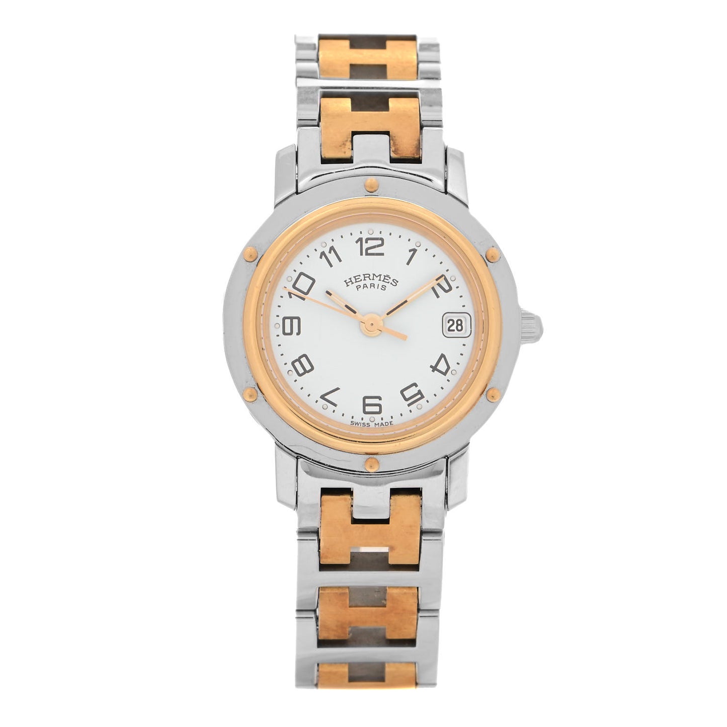 Stainless Steel 24mm Clipper Quartz Watch Gold