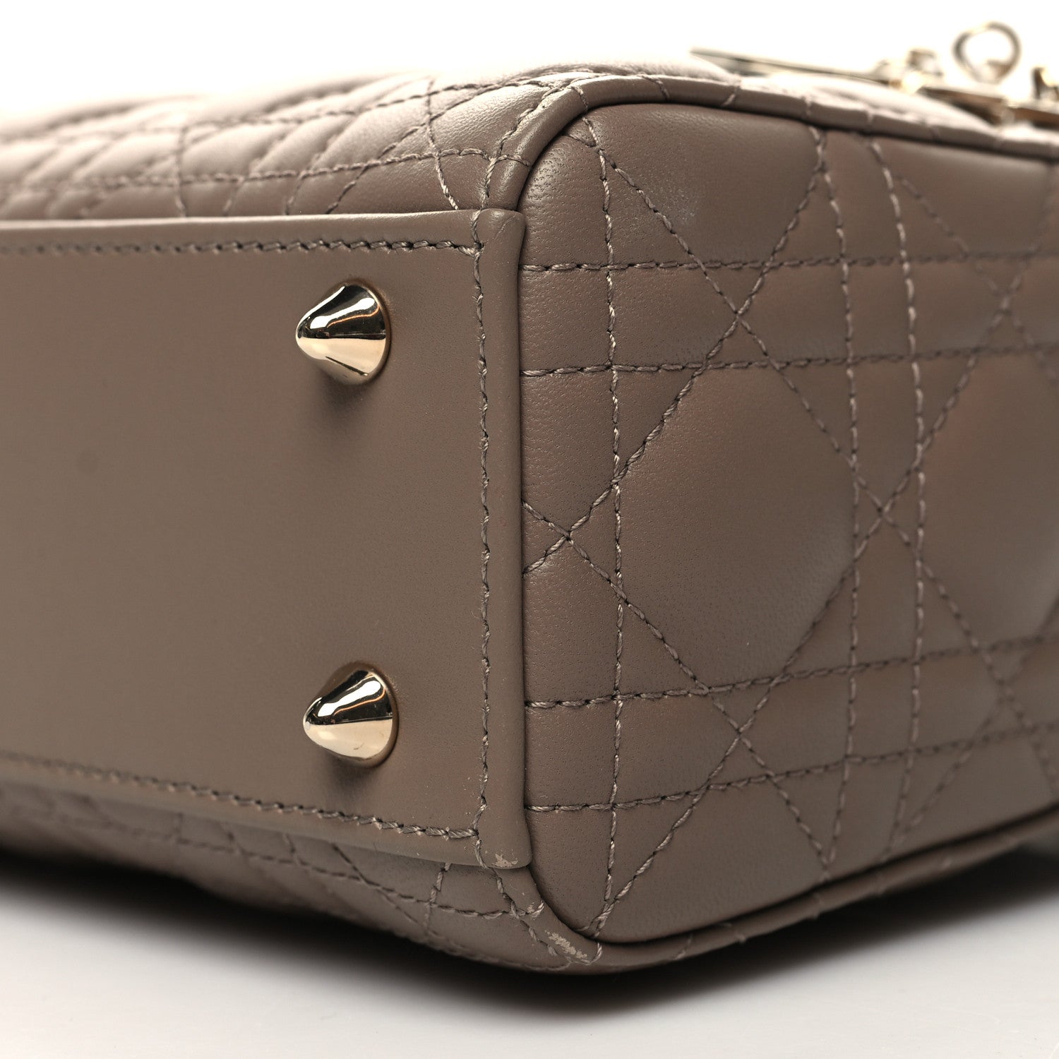 Christian Dior Lambskin Cannage Small My ABCDior Lady Dior Warm Taupe 10 of 10