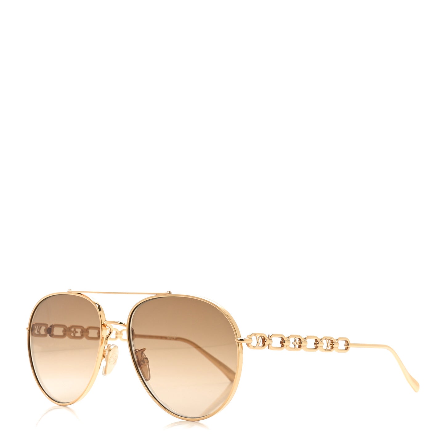 Metal My LV Chain Pilot Sunglasses Z1539E Gold