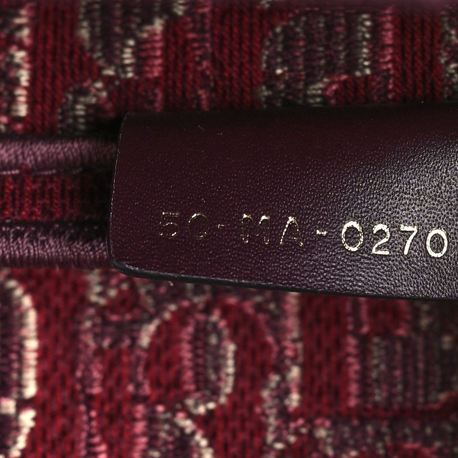 Christian Dior Velvet Oblique Saddle Bag Burgundy 7 of 8