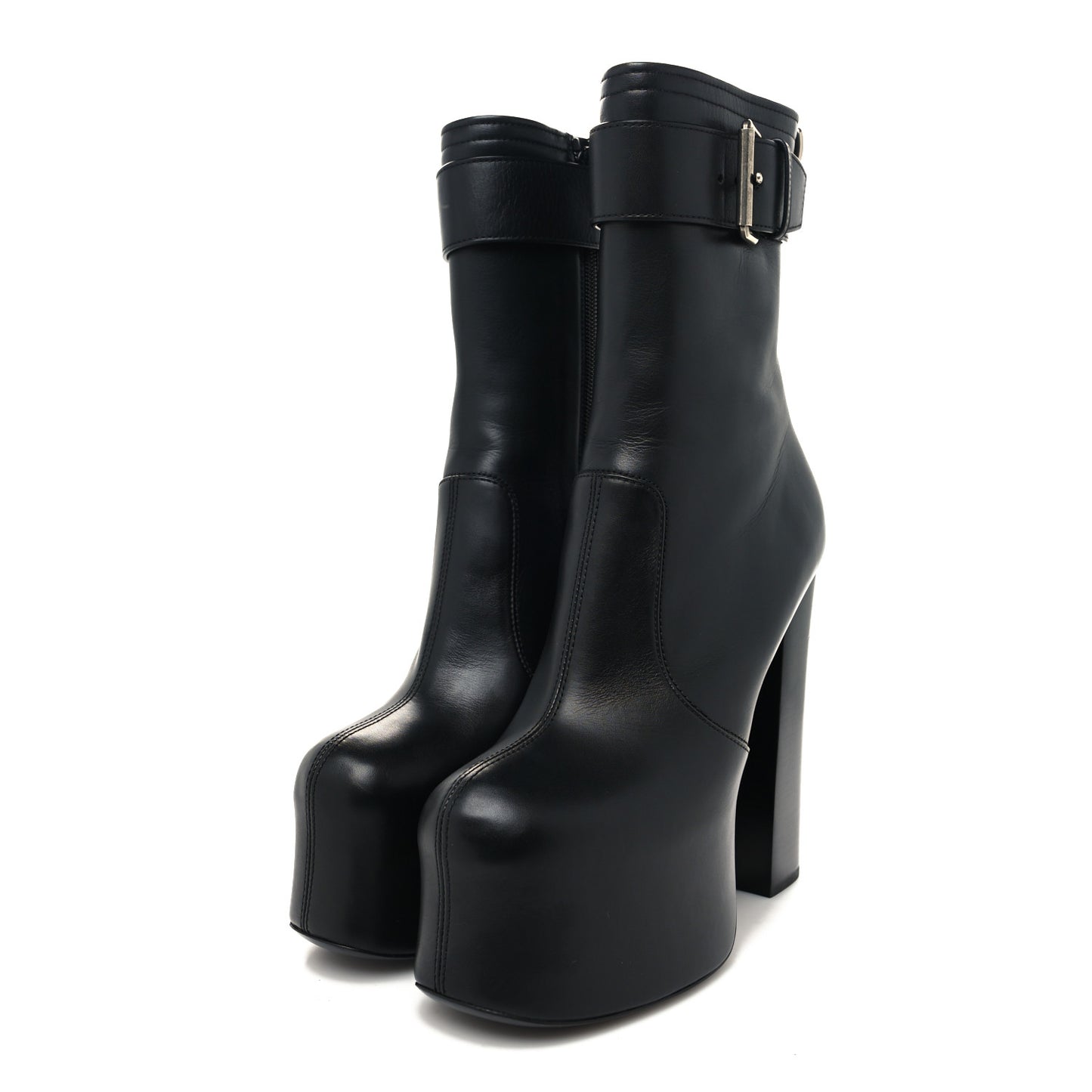 Calfskin Mina 135 Boots 38.5 Black