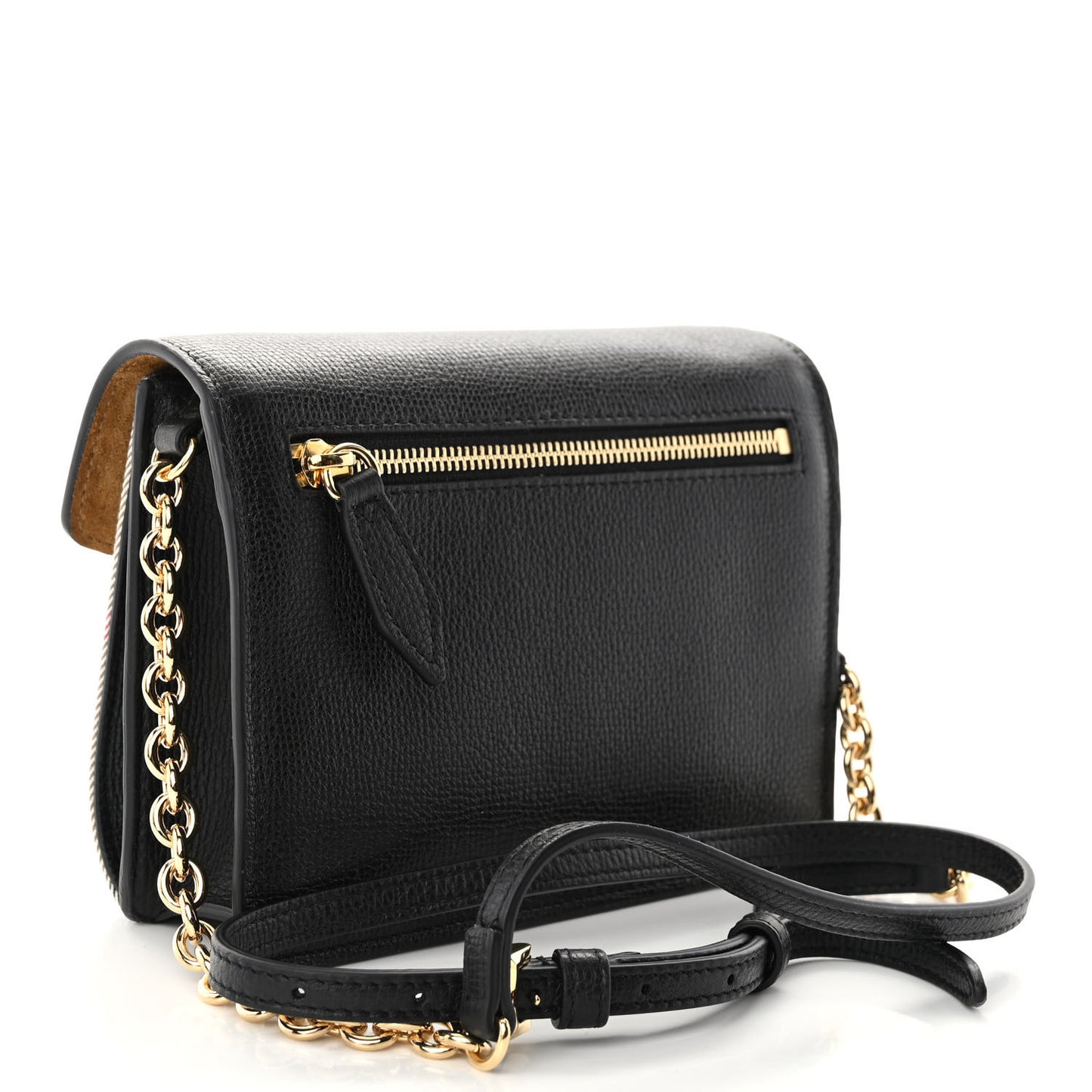 Derby Calfskin House Check Baby Macken Crossbody Bag Black