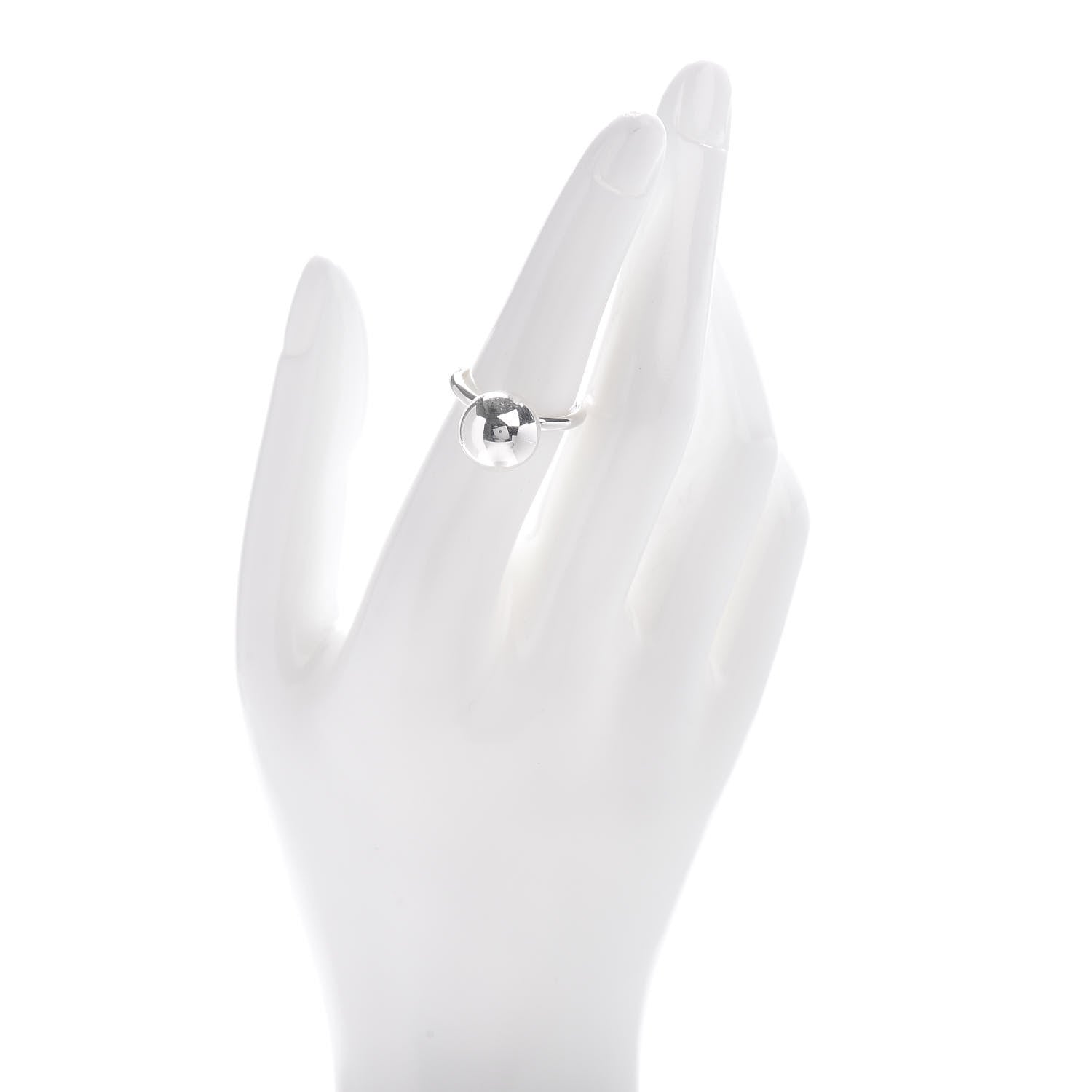 Tiffany Sterling Silver 12mm HardWear Ball Ring 53 6.5 2 of 6