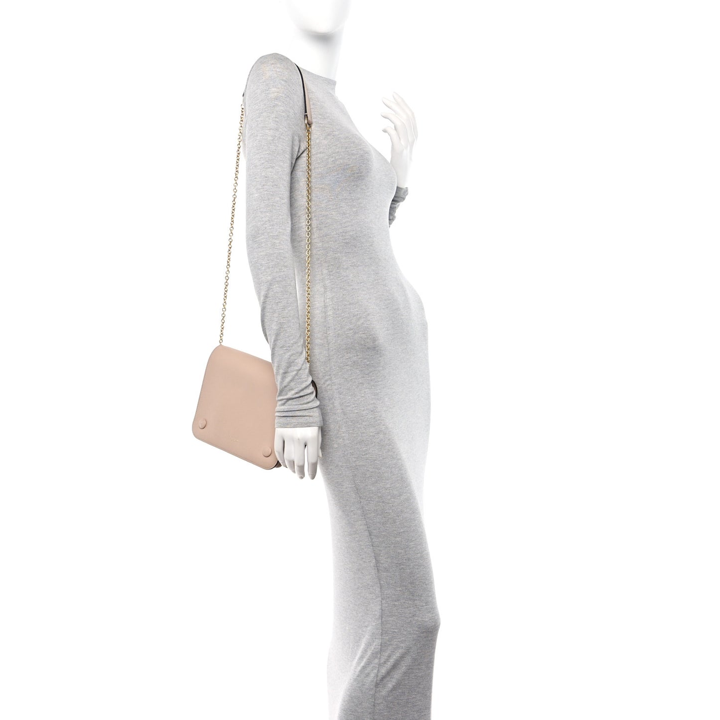 Classic Grain Calfskin Small Clifton Flap Blush