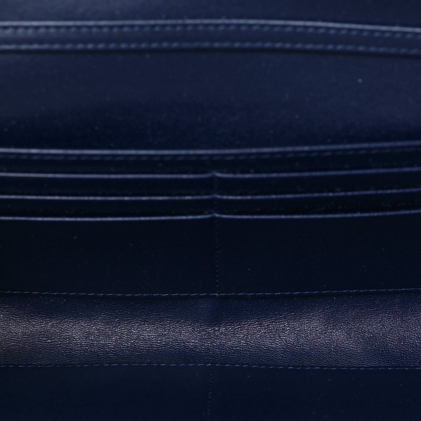 Grained Calfskin Diorama Croisiere Chain Wallet Blue