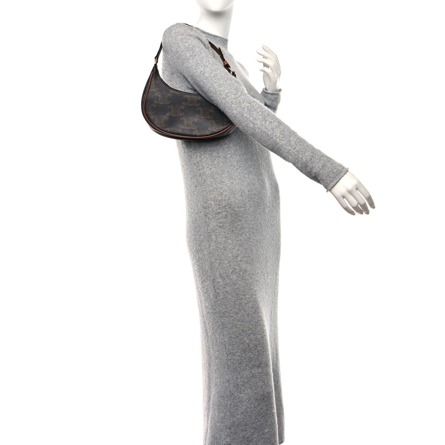 Triomphe Canvas XL Calfskin Ava Triomphe Shoulder Bag Tan