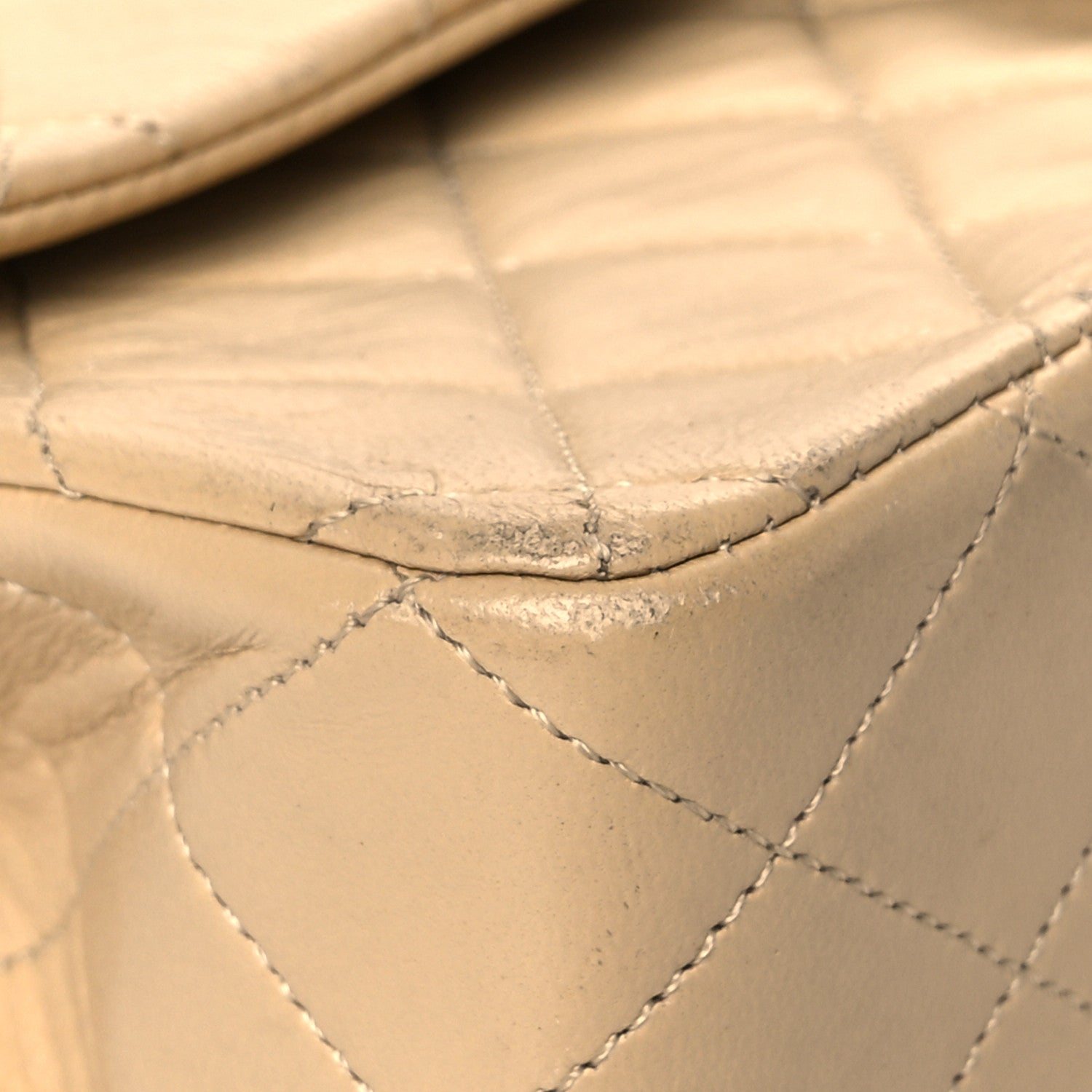 Chanel Lambskin Quilted Medium Double Flap Beige 9 of 24
