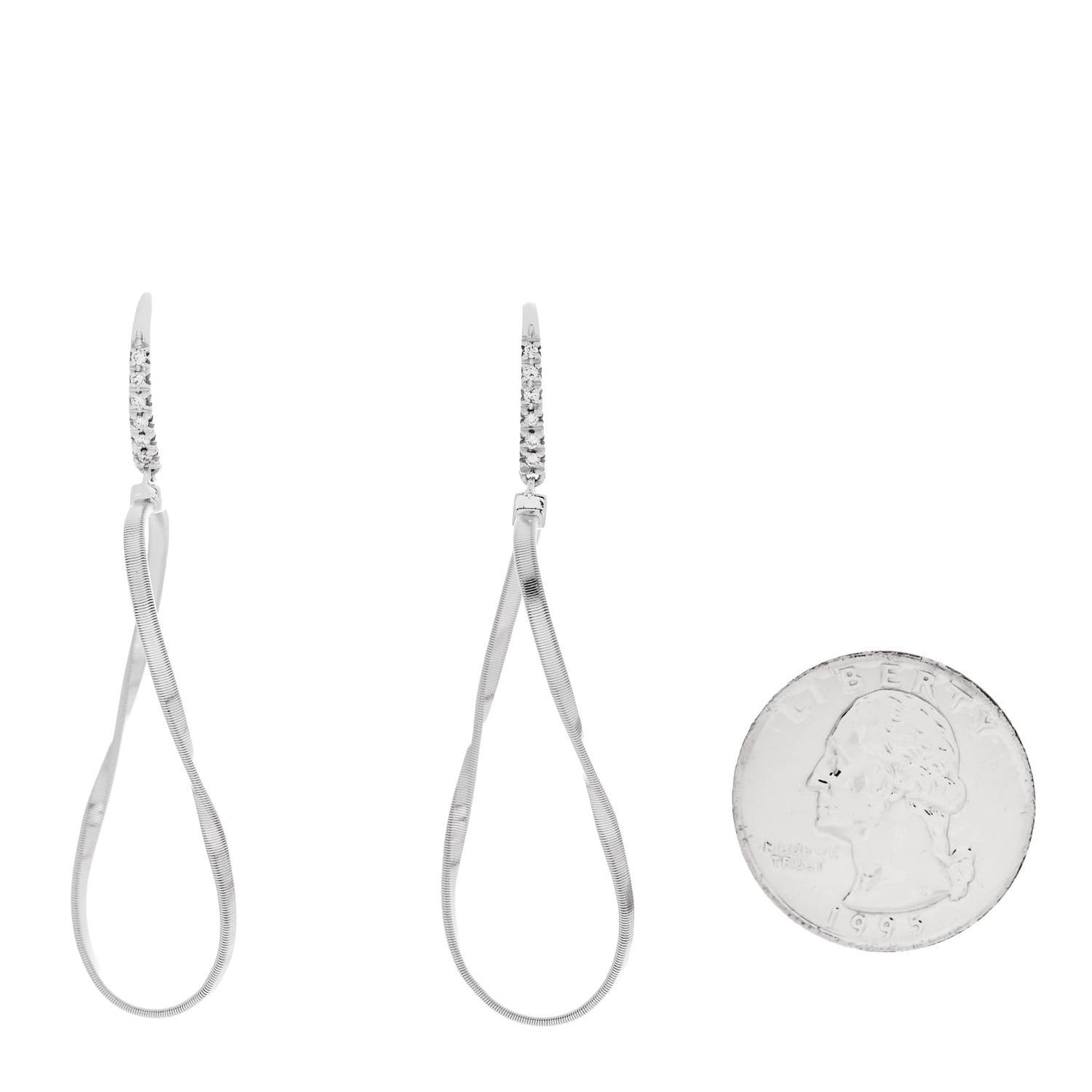 18K White Gold Diamond Marrakech Drop Earrings