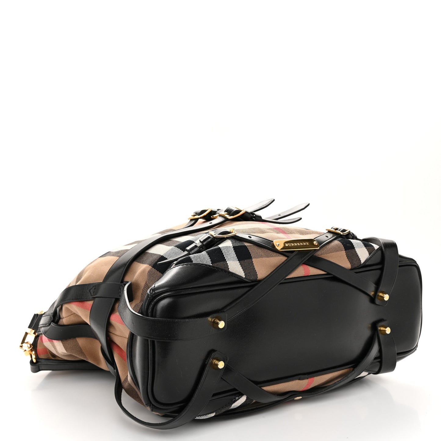 House Check Bridle Calfskin Medium Gosford Hobo Black