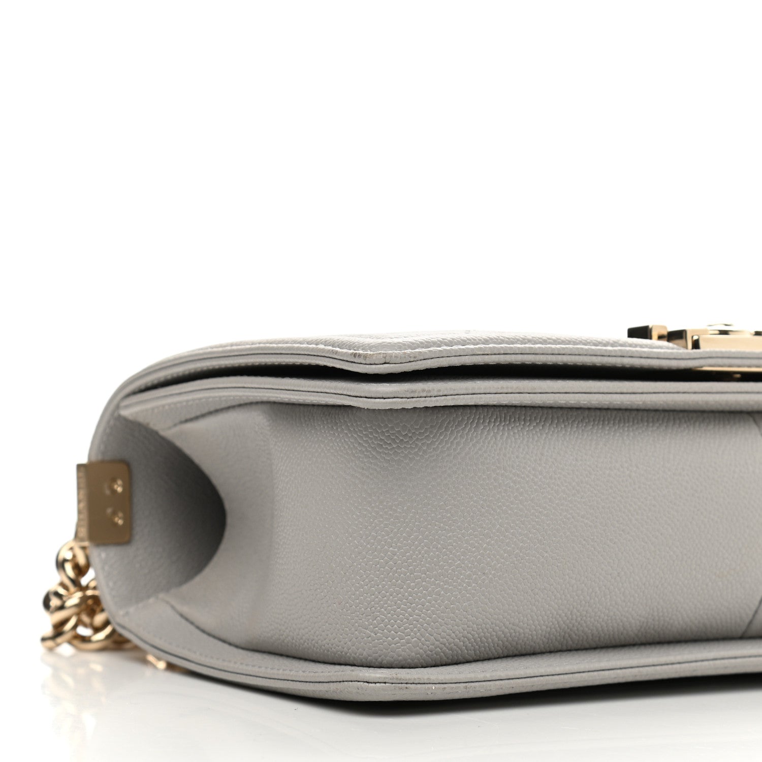 Chanel Caviar Quilted Medium Boy Flap Light Grey 9 of 11