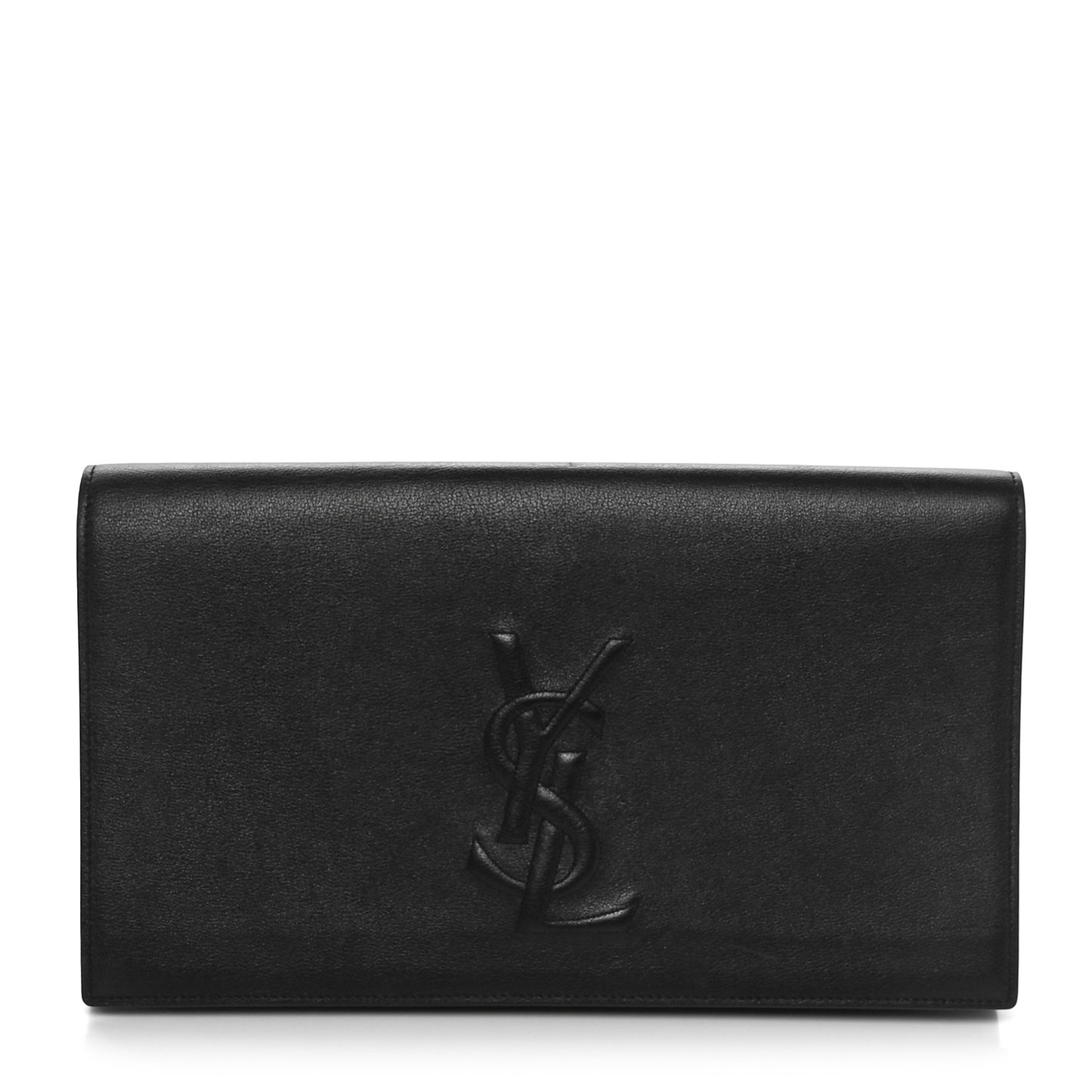 Calfskin Monogram Large Belle De Jour Clutch Black