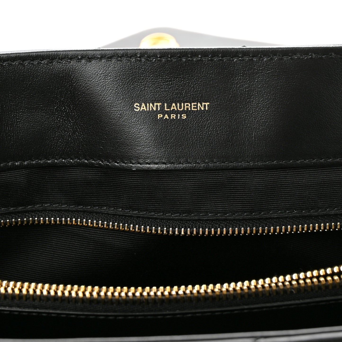 Calfskin Y Quilted Monogram Large Loulou Chain Satchel Black