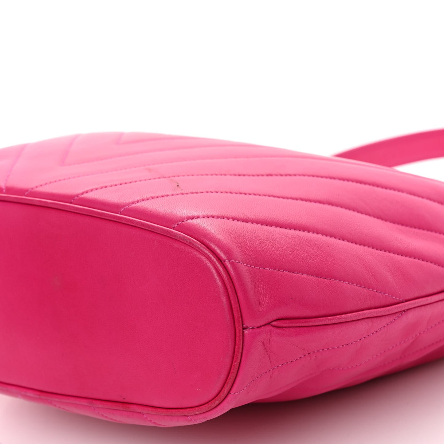 Lambskin Chevron Quilted Shoulder Bag Pink