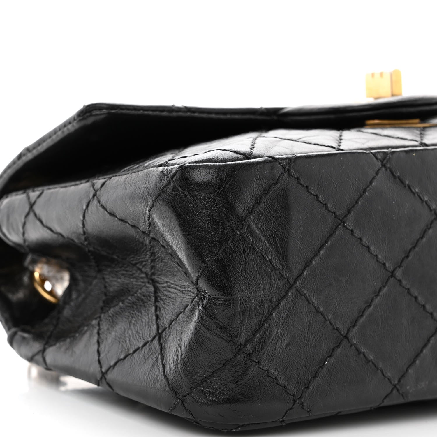 Chanel Aged Calfskin Quilted 2.55 Reissue Mini Flap Black 9 of 12
