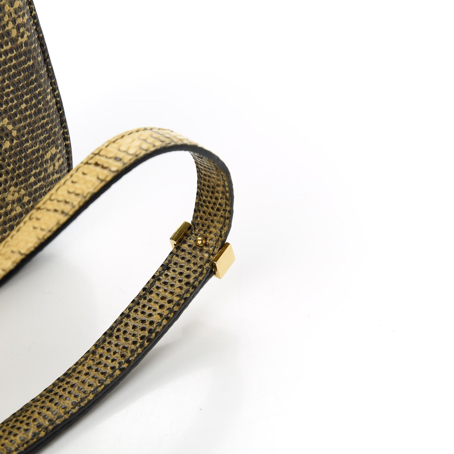 Lizard Medium Classic Box Flap Bag Natural