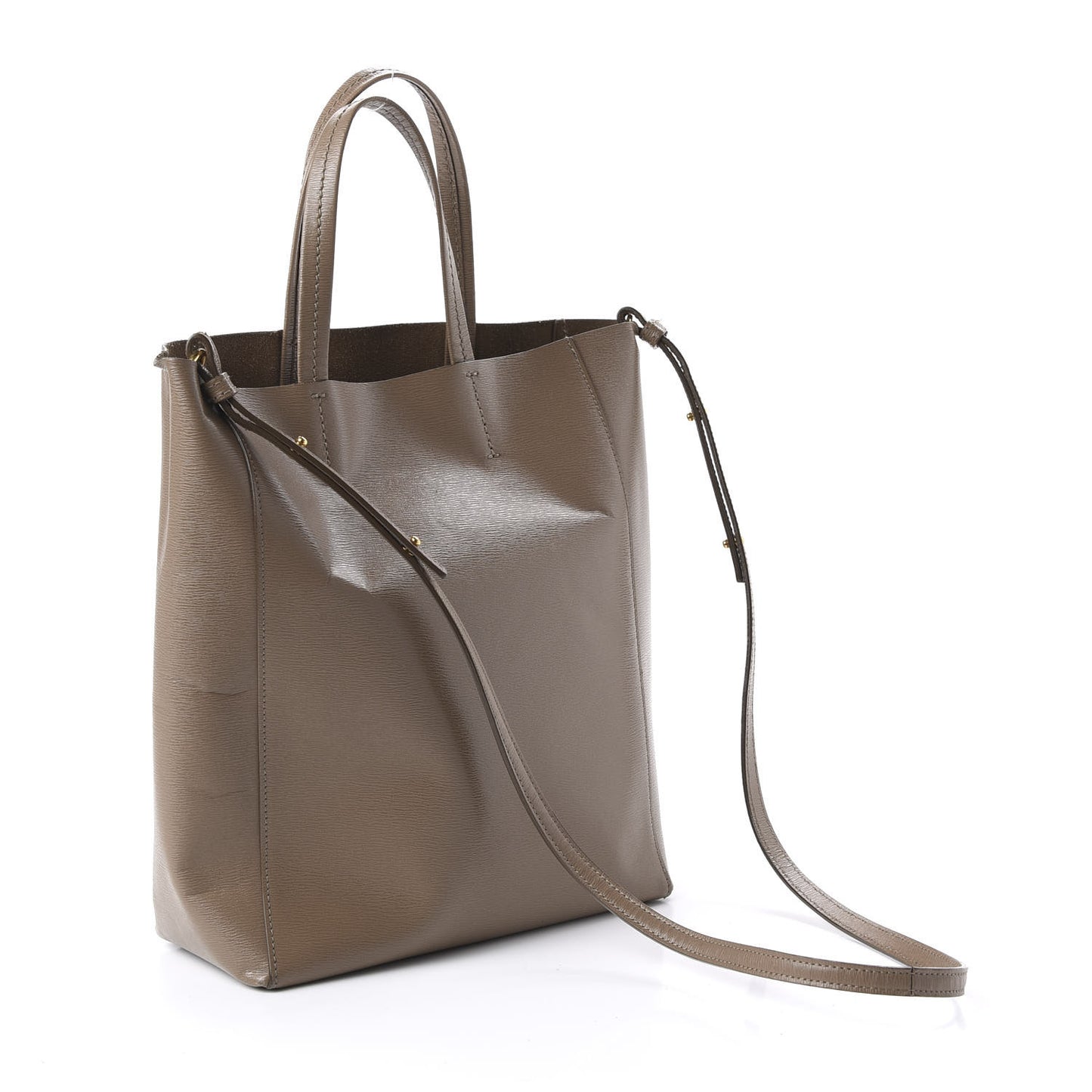 Liege Calfskin Small Vertical Cabas Taupe
