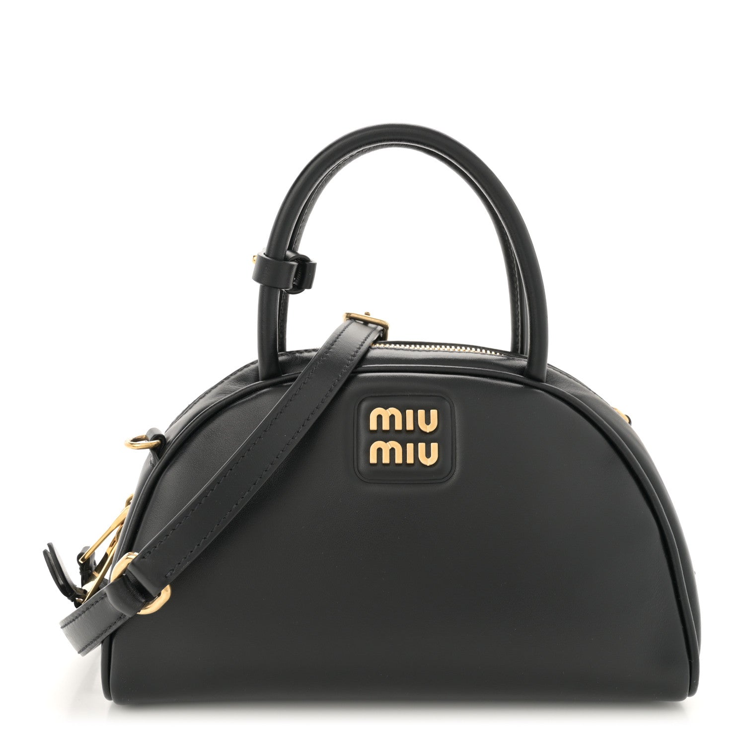 miu miu SOFT CALF IMPUN ショルダーバッグ Miu Miu Soft Calf Small Top Handle Bag Black 1613847 – FASHIONPHILE