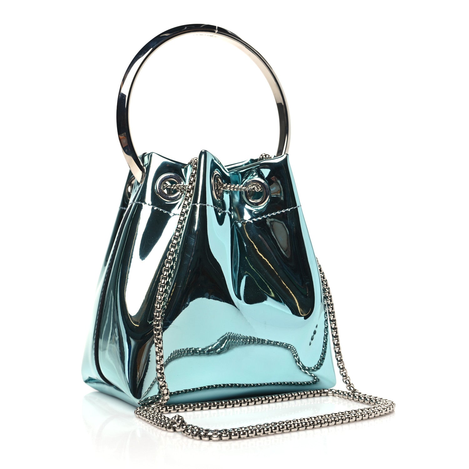 Jimmy Choo Metallic Patent Bon Bon Bag  Malibu 3 of 8