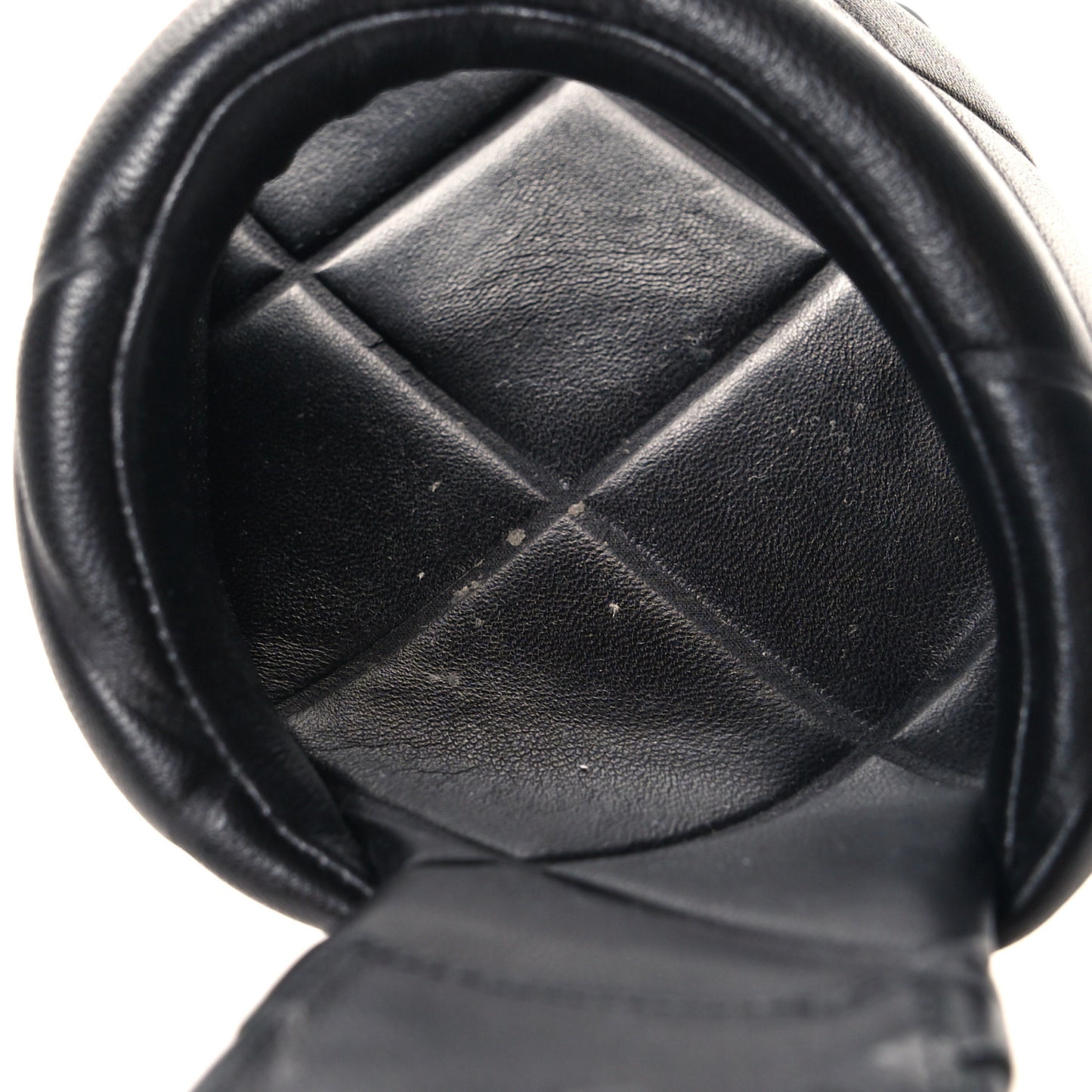 Nappa Quilted Rubber Lido Mule Sandals 39 Black