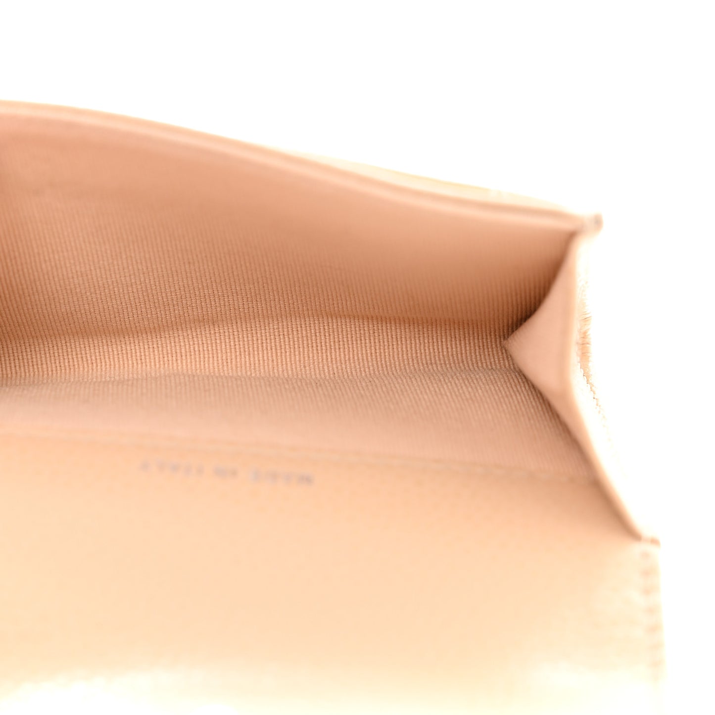 Caviar Quilted Flap Card Holder Wallet Beige