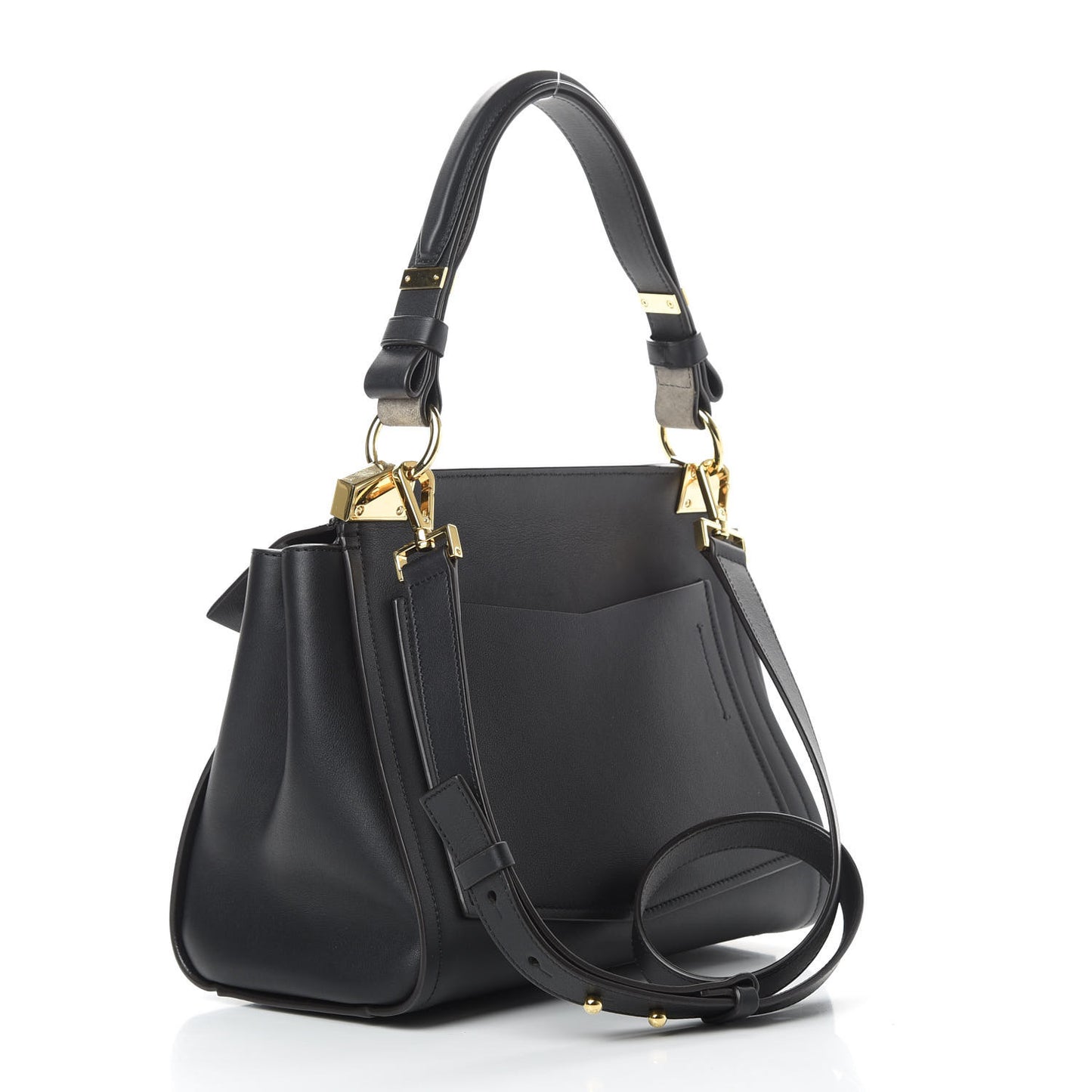 Calfskin Small Mystic Shoulder Bag Black