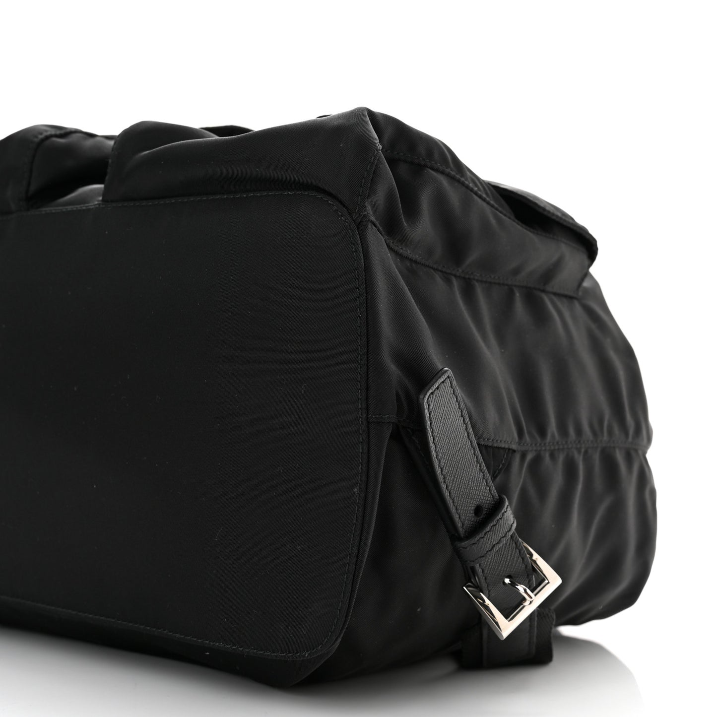 Tessuto Nylon Saffiano Medium Backpack Black
