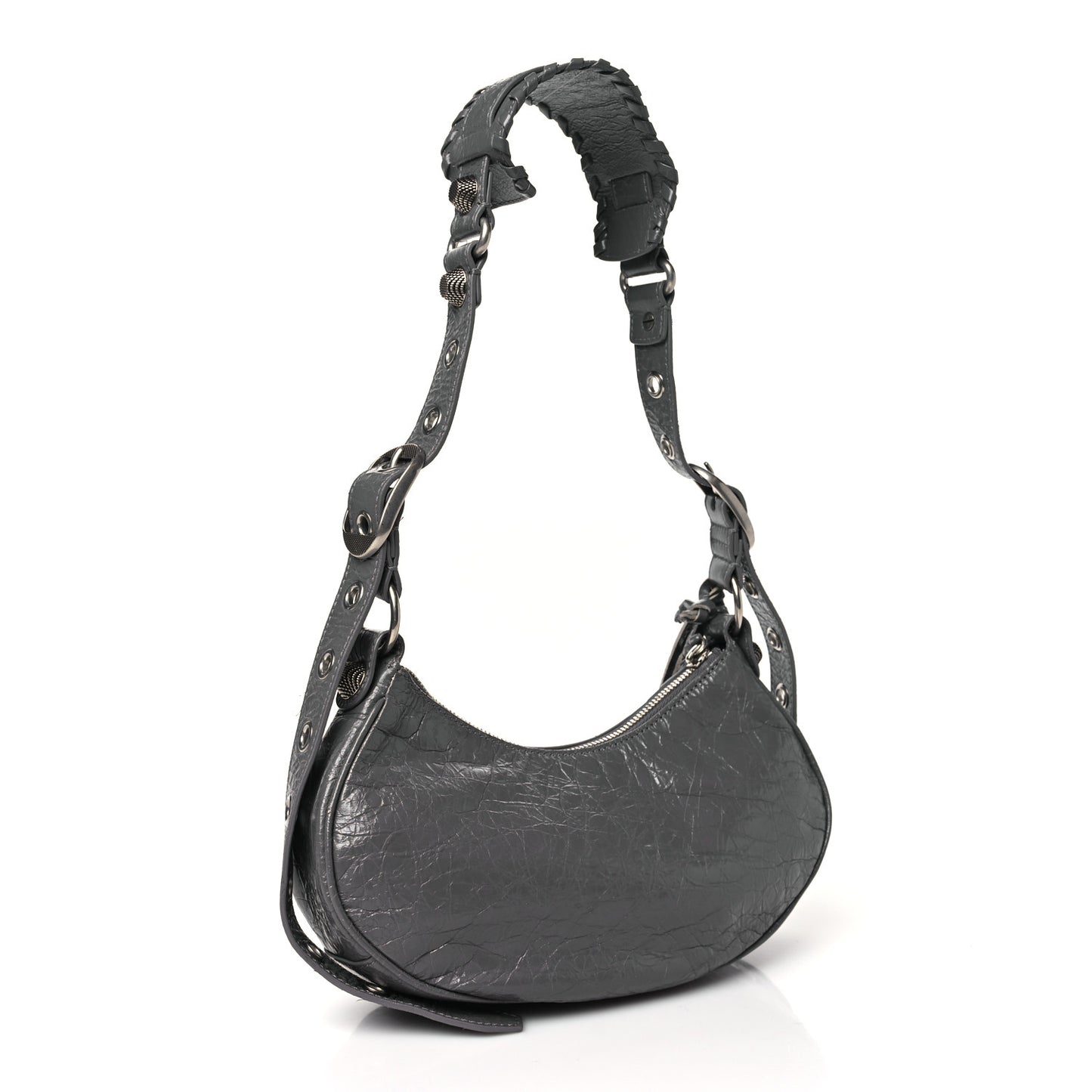 Agneau Arena Le Cagole Shoulder Bag XS Dark Grey