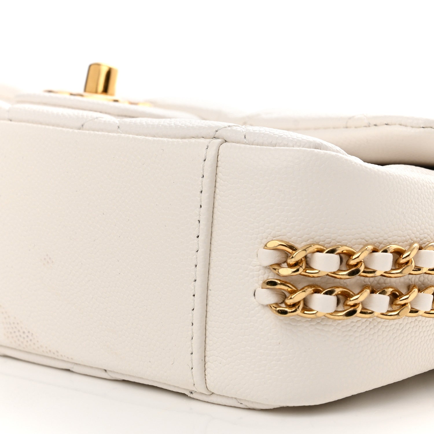 Chanel Caviar Quilted Mini CC You Flap White 10 of 12
