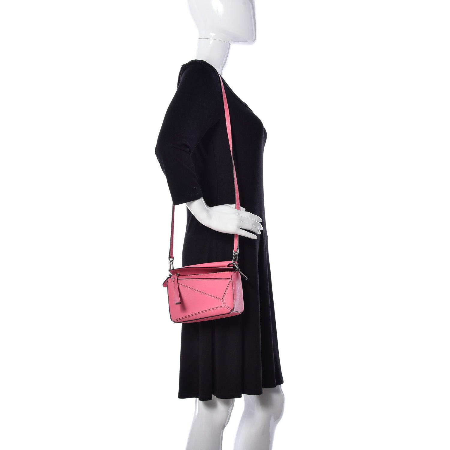 Loewe Calfskin Mini Puzzle Bag Wild Rose 2 of 10