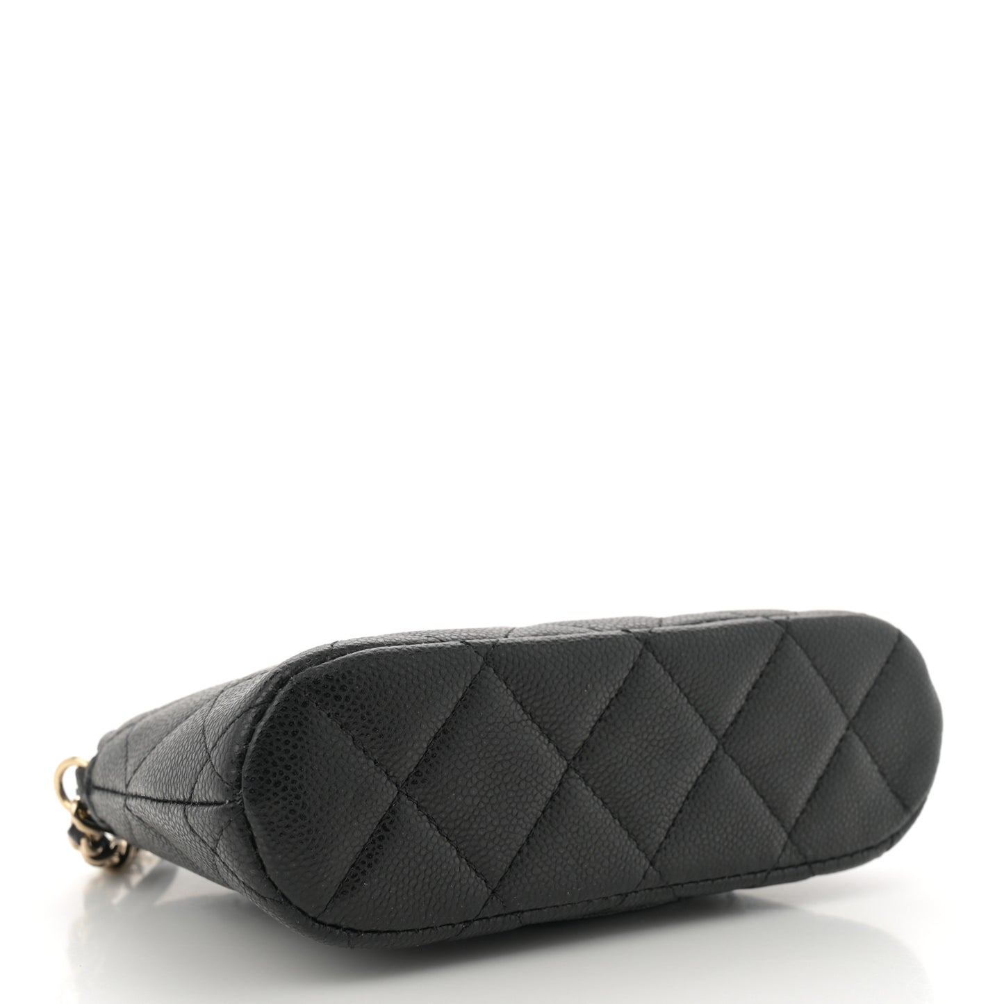 Caviar Quilted Classic Clutch With Chain Black