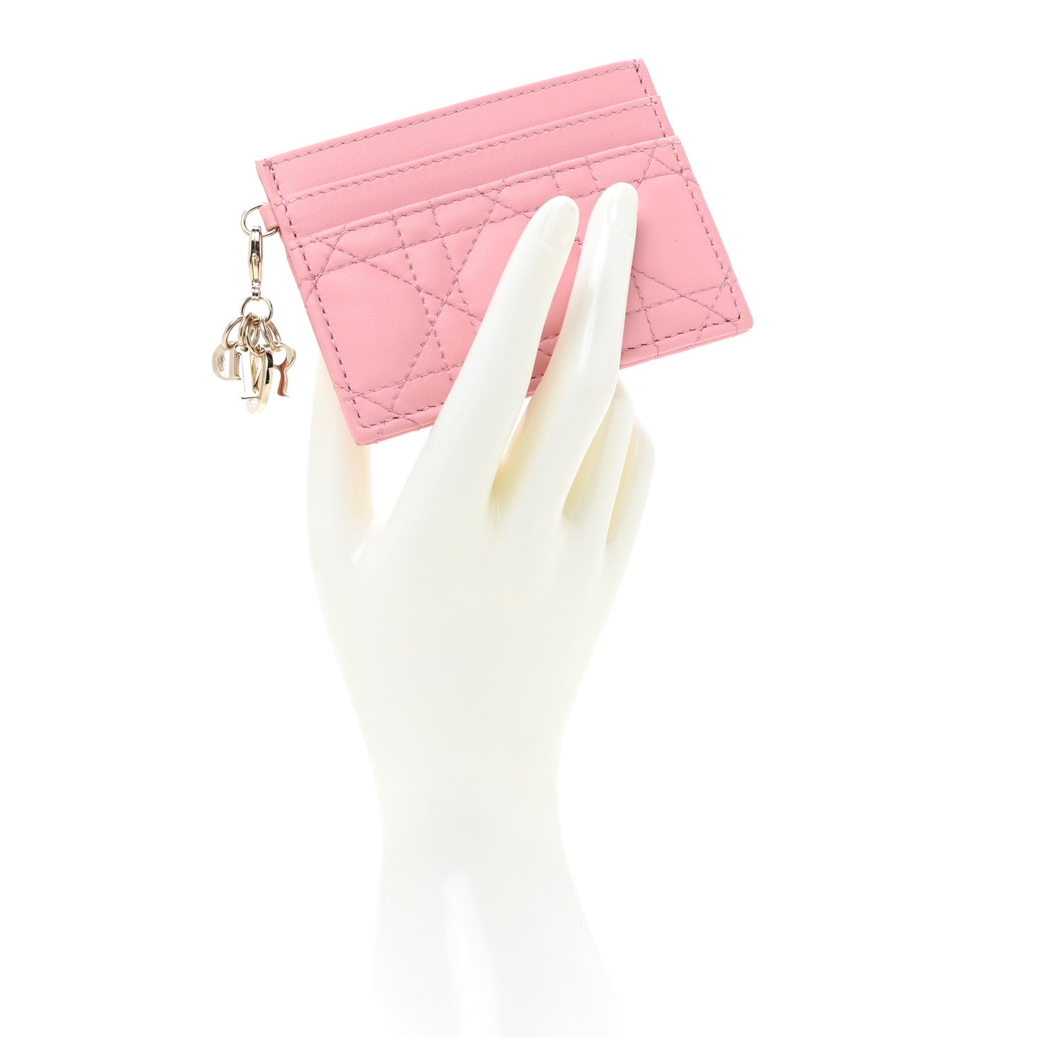 Christian Dior Lambskin Cannage Lady Dior Five-Slots Card Holder Melacoton 2 of 10