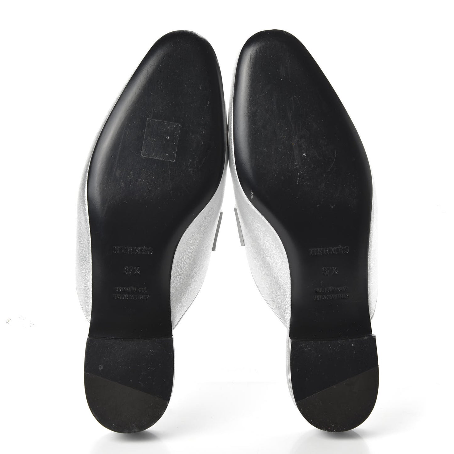 Metallic Nappa Trocadero Mule 37.5 Gris Argento