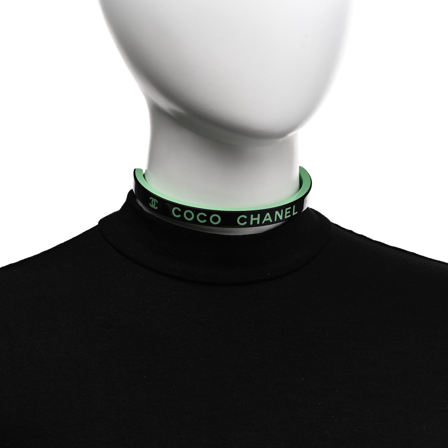 Resin Logo Choker Green Black